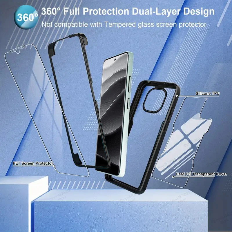 Ultimate 360° Protective Soft Silicone Phone Case - Full Body Cover