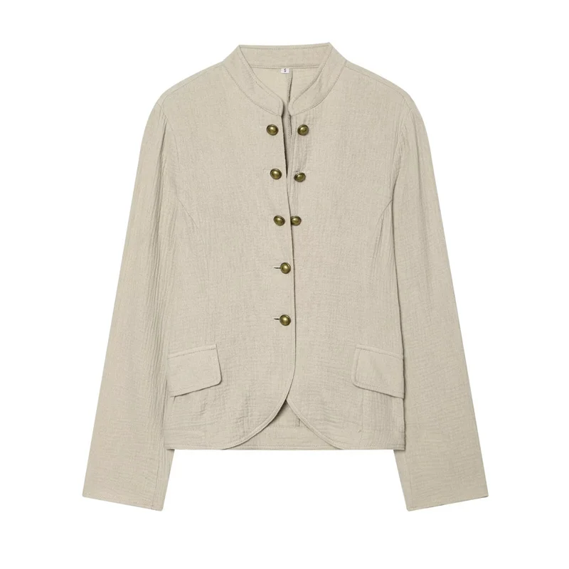 Novo Blazer Simples com Botões, Estilo Slim e Elegante, Fashionável e Versátil