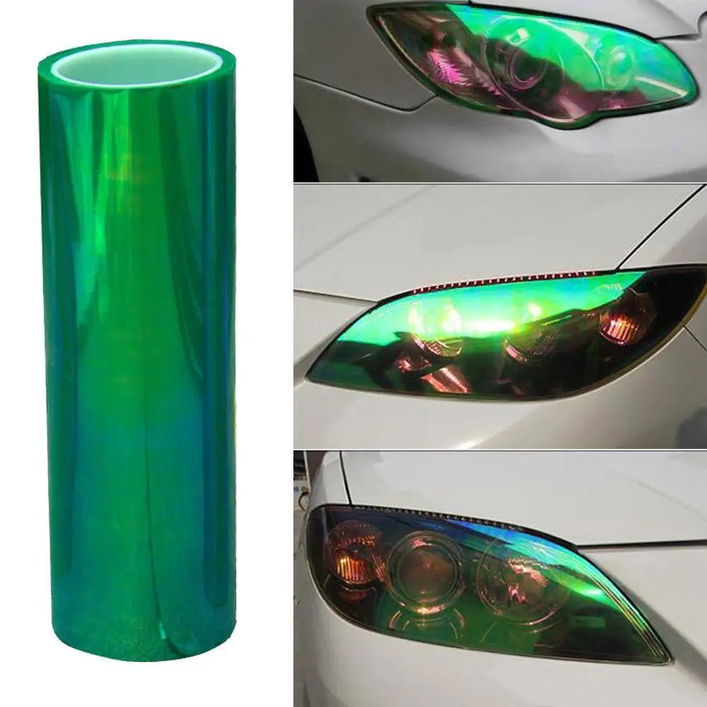 30X60cm Bunte Auto Licht Aufkleber Auto Licht Scheinwerfer Rücklicht Tint  Vinyl Film Wrap Aufkleber Nebel Licht Hinten Lampe Rauch Film