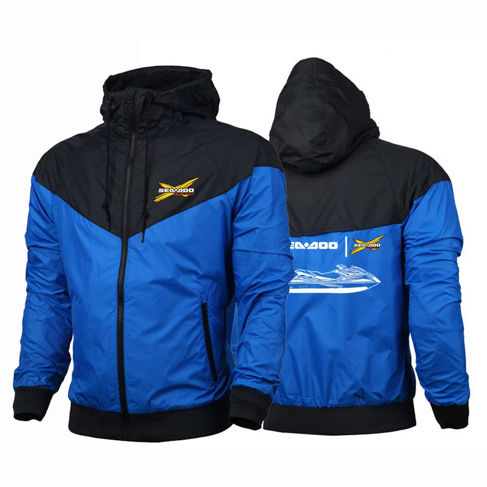 Sea Doo Seadoo Moto Harajuku Colorful Bomber 2023 Solid Color Korean Fashions New Streetwear Button Windbreaker Jacket