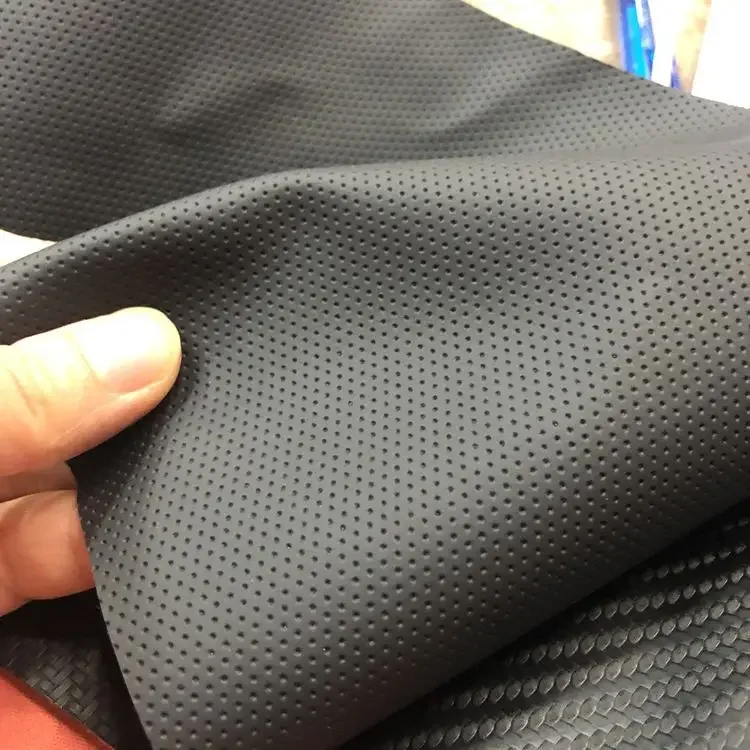 Sports Equipment Basketball Leather Fabric PU Carbon Fiber Half-Punched Car Leather Material for Sports And Fitness Gear