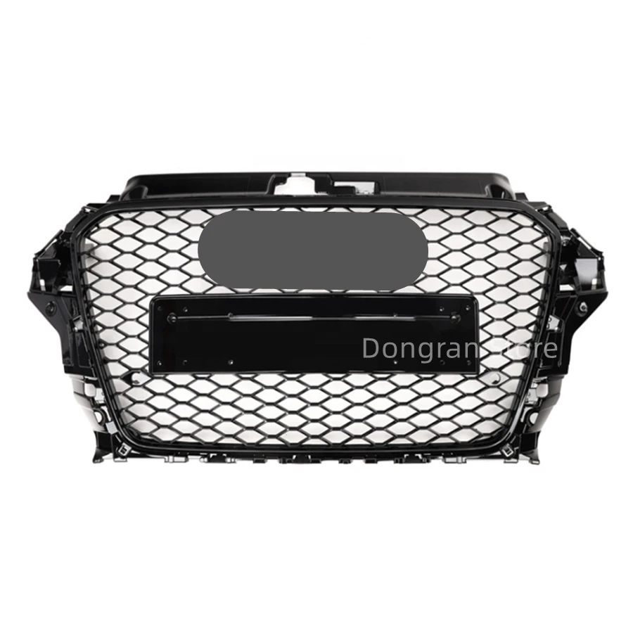 

Honeycomb Grill Mesh Gloss Black For Audi A3/S3 8V 2014 2015 2016 RS3 Quattro Style Hex Mesh Front Bumper Hood Grille