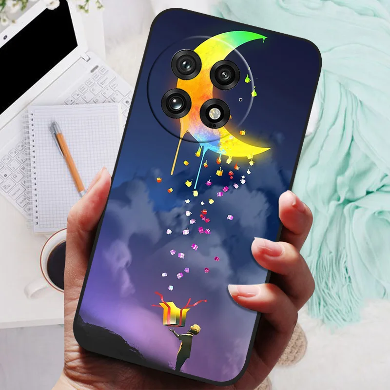 Black TPU Soft Silicone Phone Case with Wolf and Lion Design
