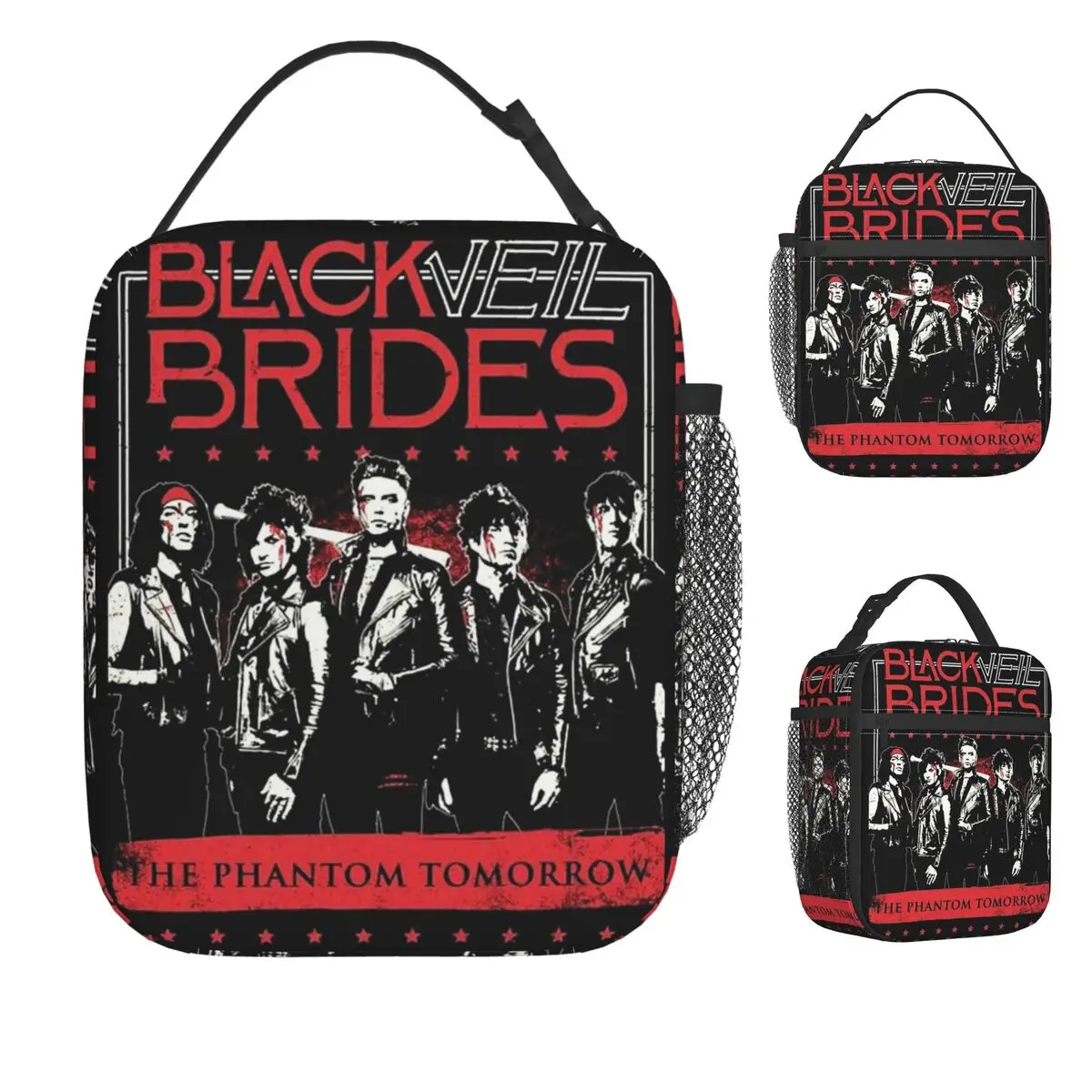 BLACK VEIL BRIDES BAND 점심 가방 어린이를위한 여행 도시락..