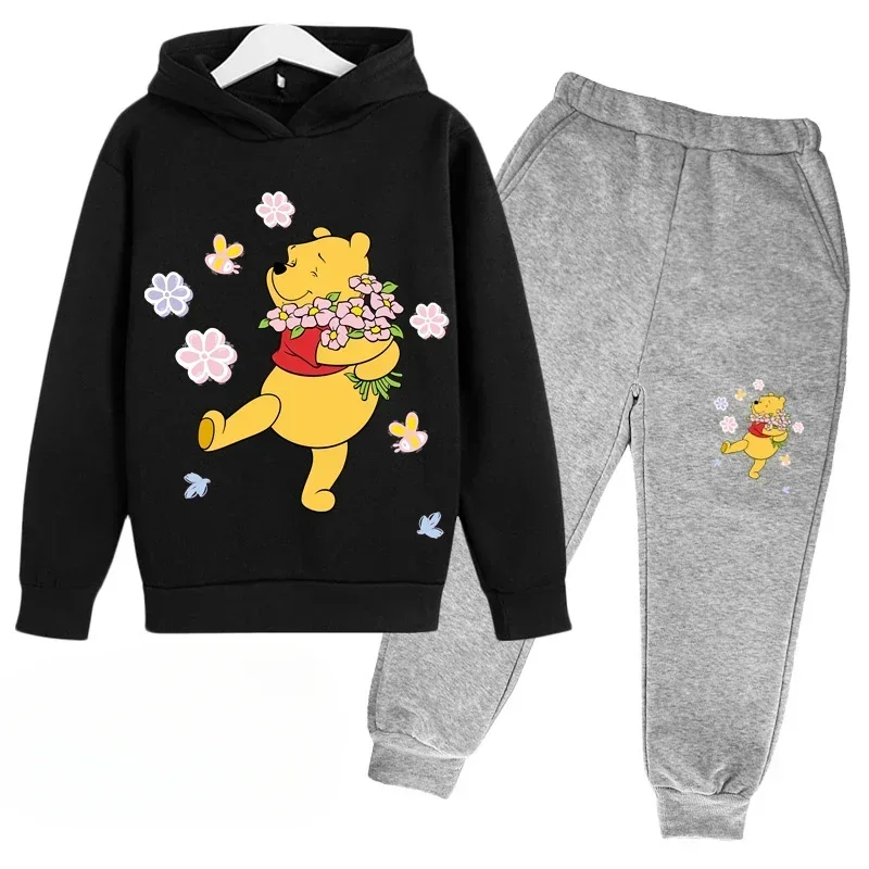 thumbnail image 1 of Conjunto de pantalones y camisetas de manga larga para niños y niñas, ropa de calle con estampado de dibujos animados, moda deportiva, otoño y primavera 2024, 1 of 5