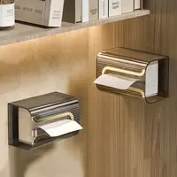 Punch-Free Creative Tissue Box Wall-Mounted Paper Towel Napkin Storage Box Household Kitchen Bathroom Paper Organizer 2