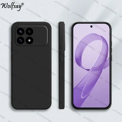 Shockproof Soft Liquid Silicone Back Case - Original Cover for Poco F8 Pro (Black)