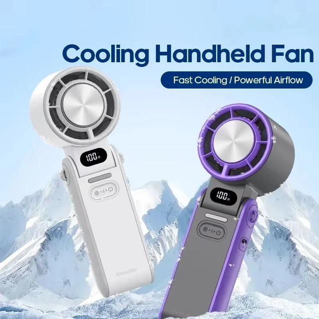 Ventilateur portable haute vitesse, rechargeable 3600mAh, 100 vitesses réglables, mini ventilateur turbo pliable pour le refroidissement 1