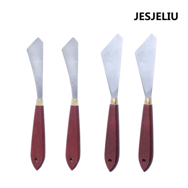 5Pcs/Set Stainless Steel Oil Painting Knives Artist Crafts Spatula Palette  Knife Oil Painting Mixing Knife