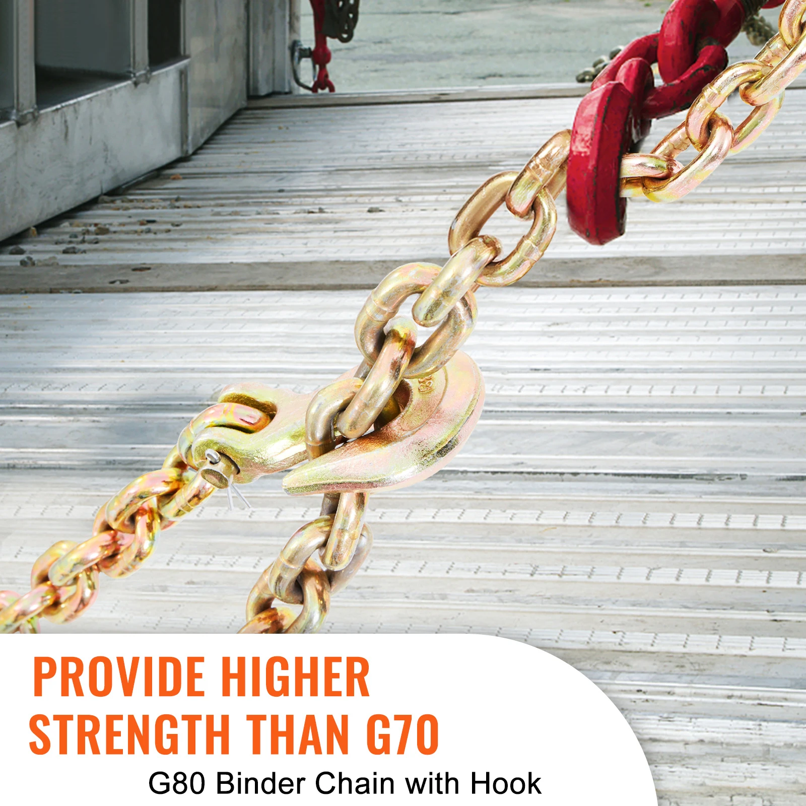 Zinc Plated Steel Binder Chain with Safety Grab Hooks for Logging