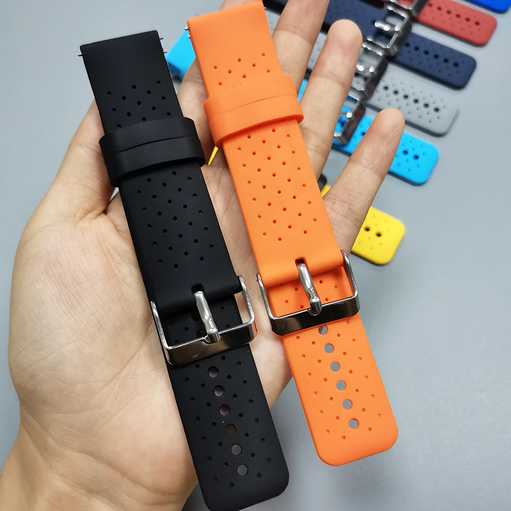Silicone Sport Strap 22mm - Versatile Watch Band Replacement Bracelet