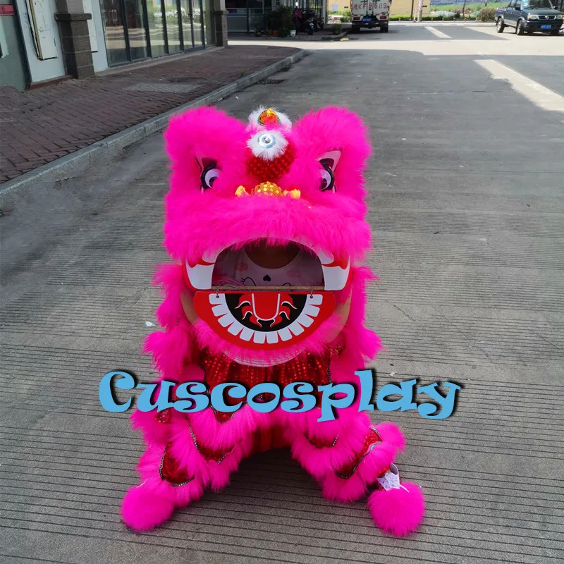 

Premium Blinking Eyes Chinese Traditional Culture Lion Dance Puppet Mascot Costume For Kid Outfit Dress Carnival Festival