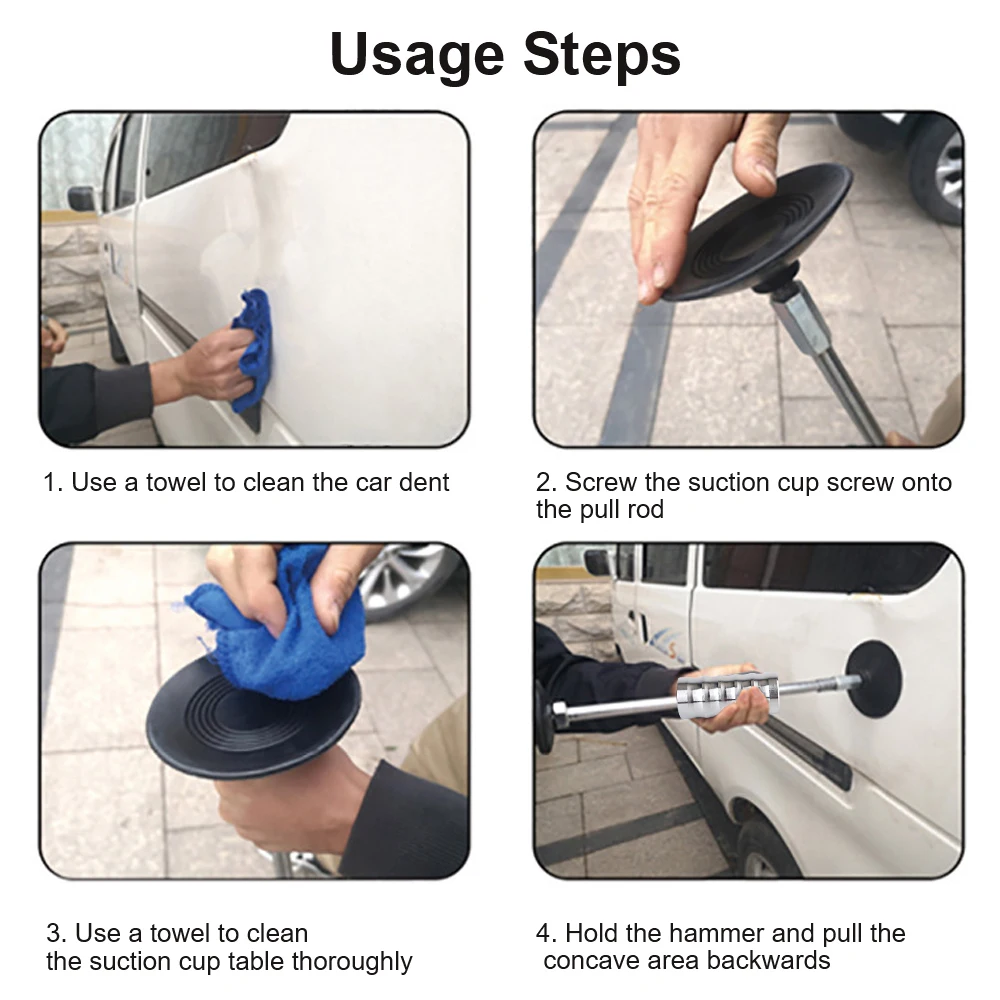 Outil de débosselage de carrosserie en métal et caoutchouc – Image 6