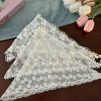 INS Lace Floral Embroidered Triangle Hair Scarf Bohemia Headscarf Sweet Kerchief Hair Accessories Women Travel Photo Headband - Image 6