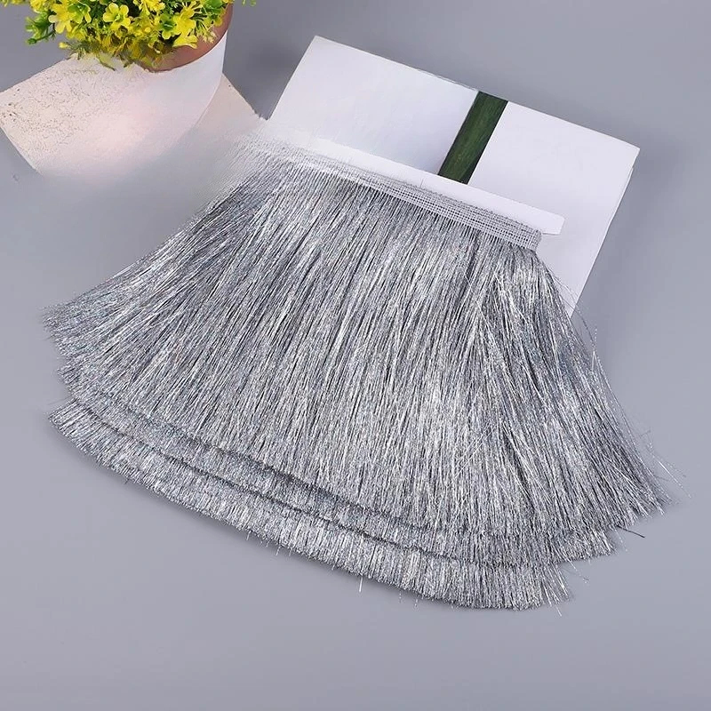 

20cm gold and silver silk tassel lace, golden onion silk stripe, colorful golden tassel Christmas accessories