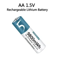 1.5V AA Li-ion AA Rechargeable Battery 9800mWh AA Lithium-ion Battery for remote control mouse small fan Electric toy 2