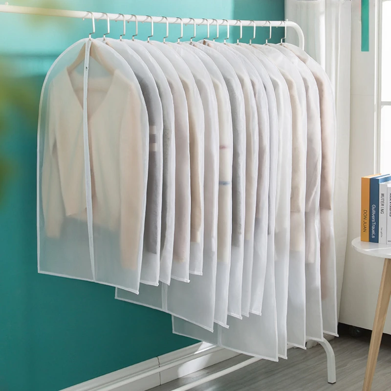 Transparent Hanging Clothes Dust Cover-3D Wardrobe Organizer for Coats & Garments Reusable PEVA Garment Bags with Zipper Closure 4
