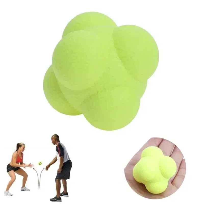 5.5cm Hexagonal Reaction Ball Silicone Agility Coordination Reflex Exercise Sports Fitness Training Ball agility training ball fitness ball