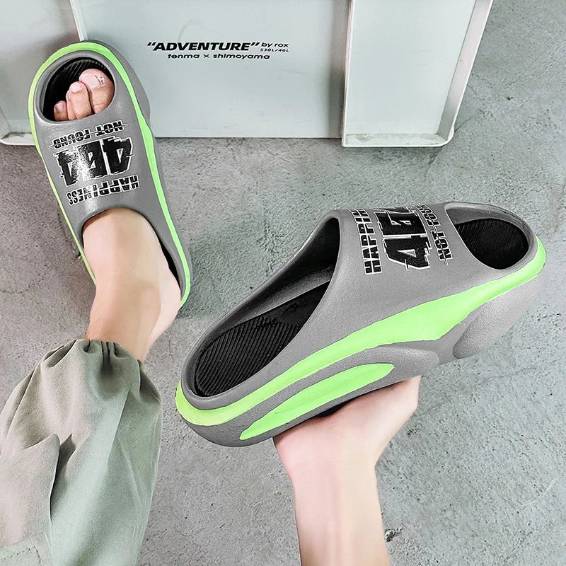 Slip Slippers for Men Non-Slip Slip Comfy With Thick Sole Slipper for Indoor Outdoor Soft Foam Sliders_voghion.com