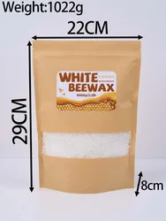 1000g Pure Natural Granular Beeswax for DIY Candle Crafting and Handmade Gifts (White Beeswax)
