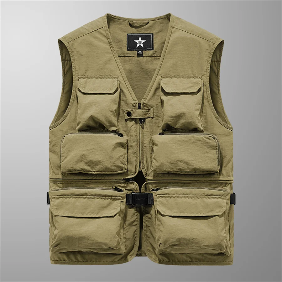 

Detachable Tactical Vests for Men Pockets Hiking Fishing Vest Men's Photographer Waistcoat Outdoor Cargo Sleeveless Jacket 2024