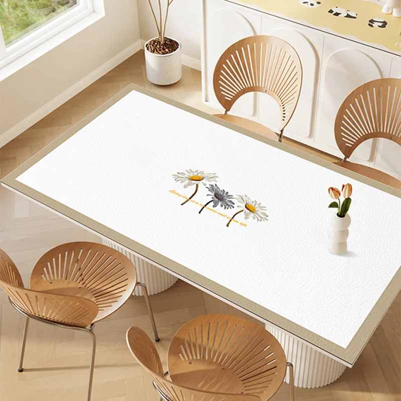 

pvc table mat wash-free waterproof, oil-proof and dust-proof dining table mat coffee table tablecloth light luxury high-end livi