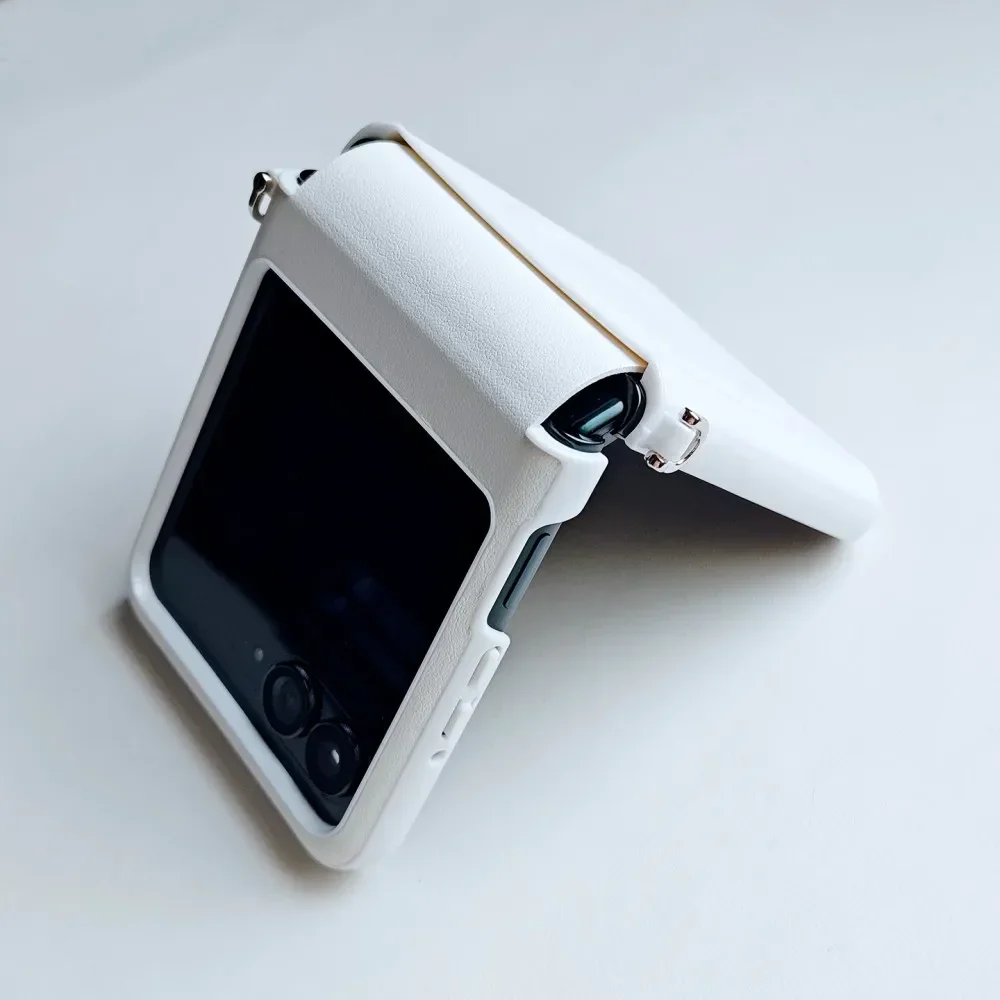 Luxury Leather MagSafe Case with Magnetic Wireless Hinge Protection and Side Buckle Design