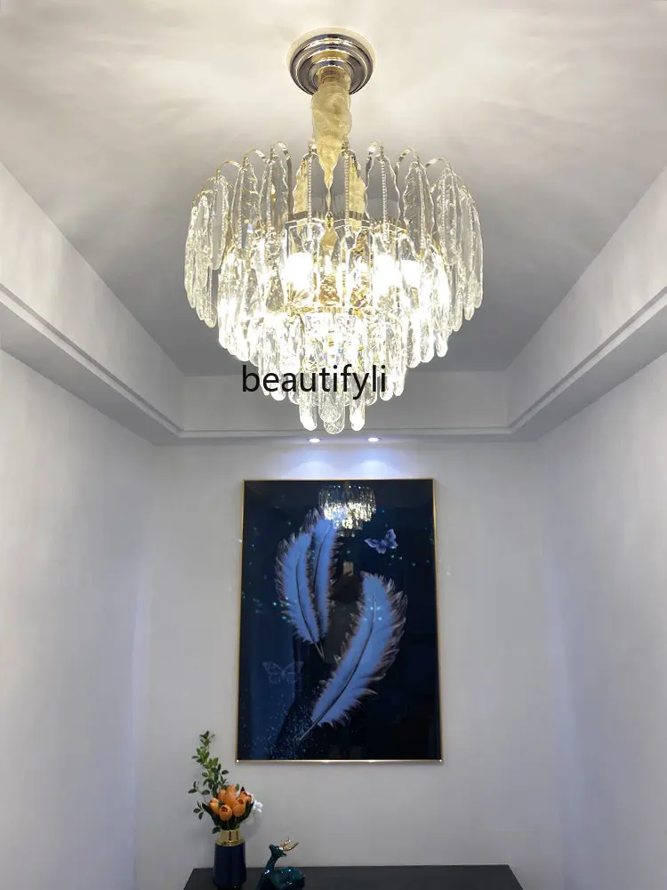 

Post-Modern Light Luxury Crystal Lamp Aisle Light Corridor Light Entrance Light Home French Small Droplight