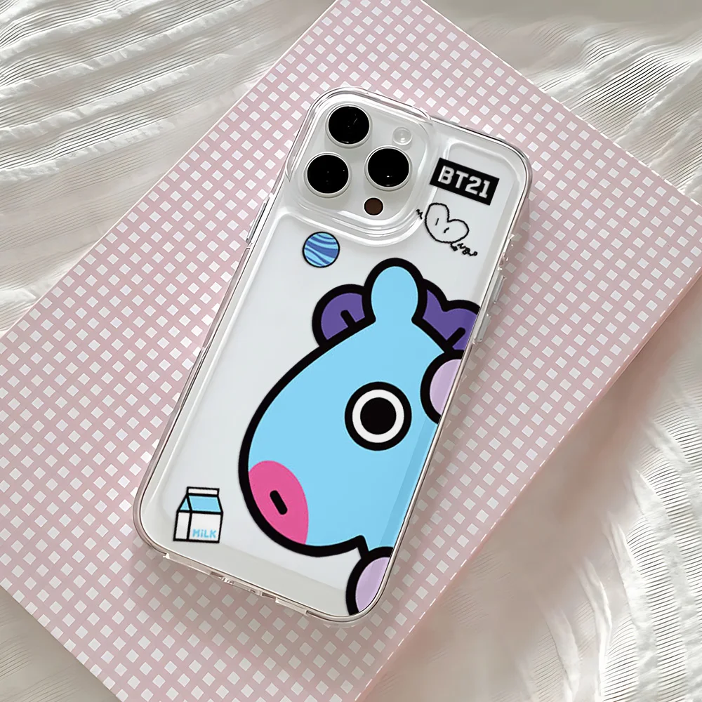 Adorable Cartoon Transparent Soft Back Phone Case