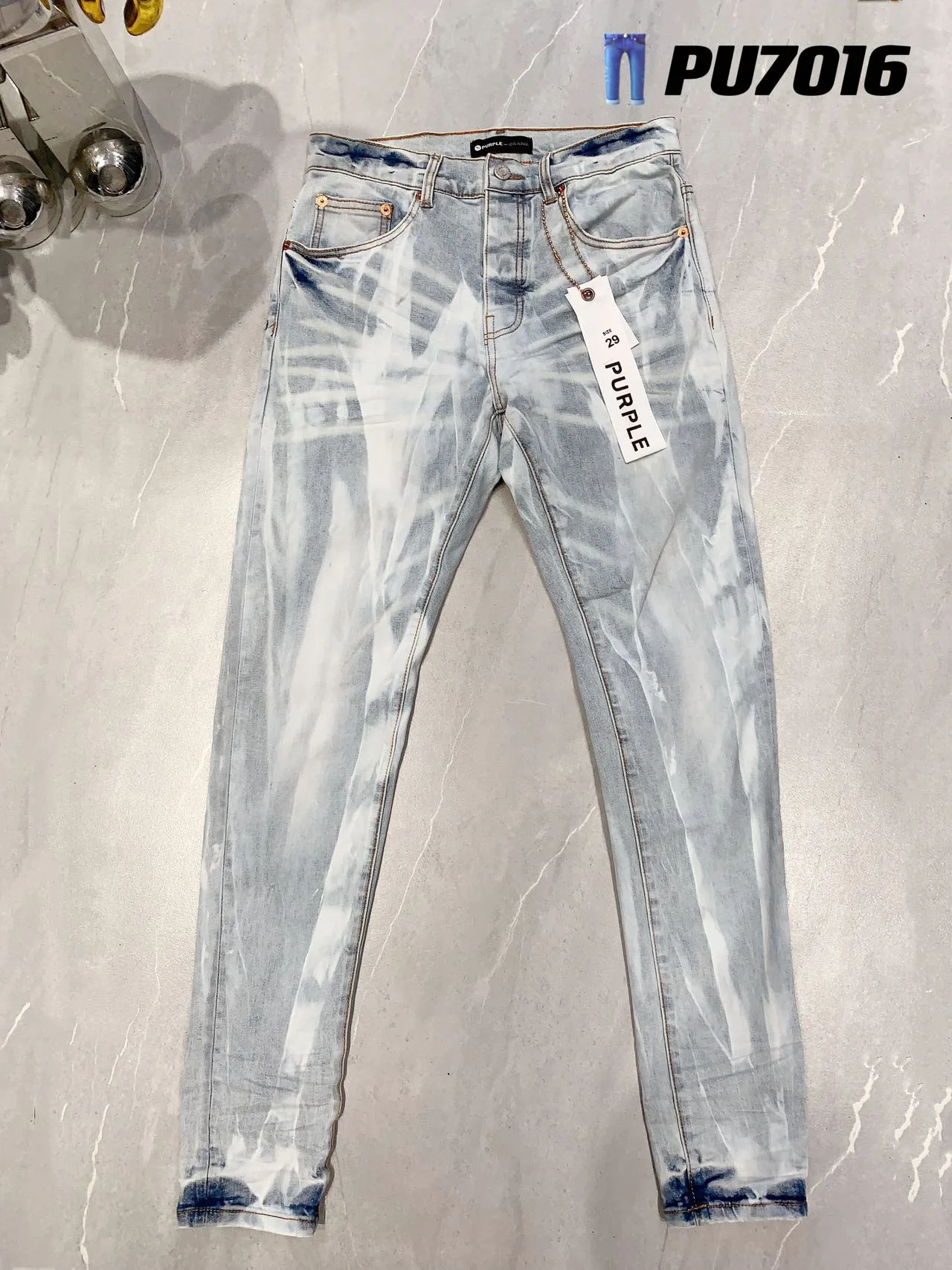 

2023 New Purple Brand Denim Pants for Men Slim Fit High Quality Street Washed Jeans Streetwear Trousers Cheap Long Pants Size 40