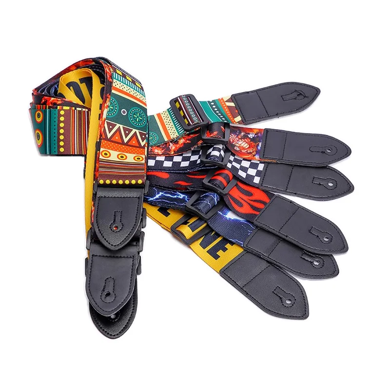 Acoustic Guitar Strap Electric Guitar Straps guitar strap musical instruments accessories with Leather Ends Adjustable Classical Suitable For Bass Electric Acoustic
