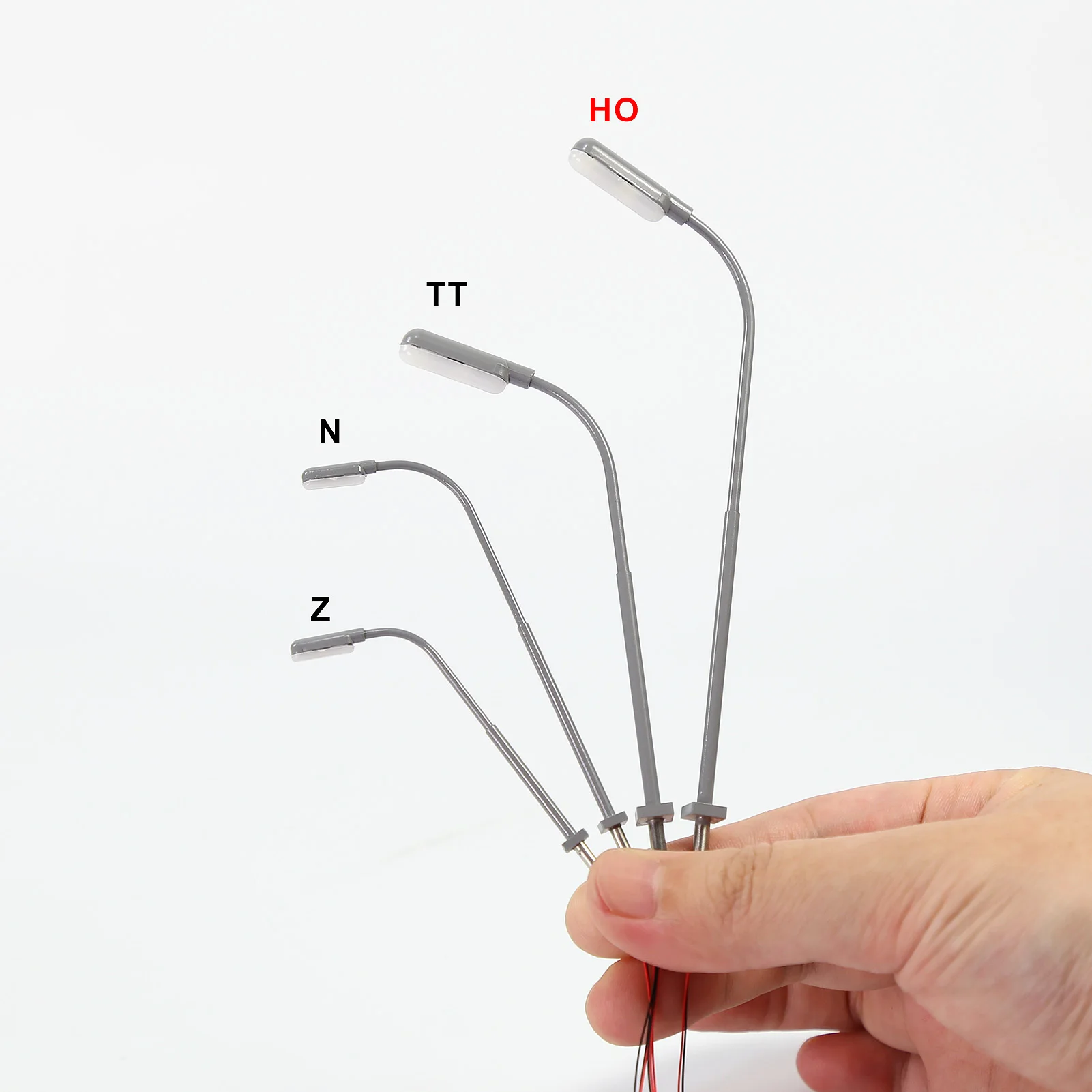 Evemodel 5pcs 모델 기차 HO TT N Z 스케일 LED 금속 램프 가로등 LD03