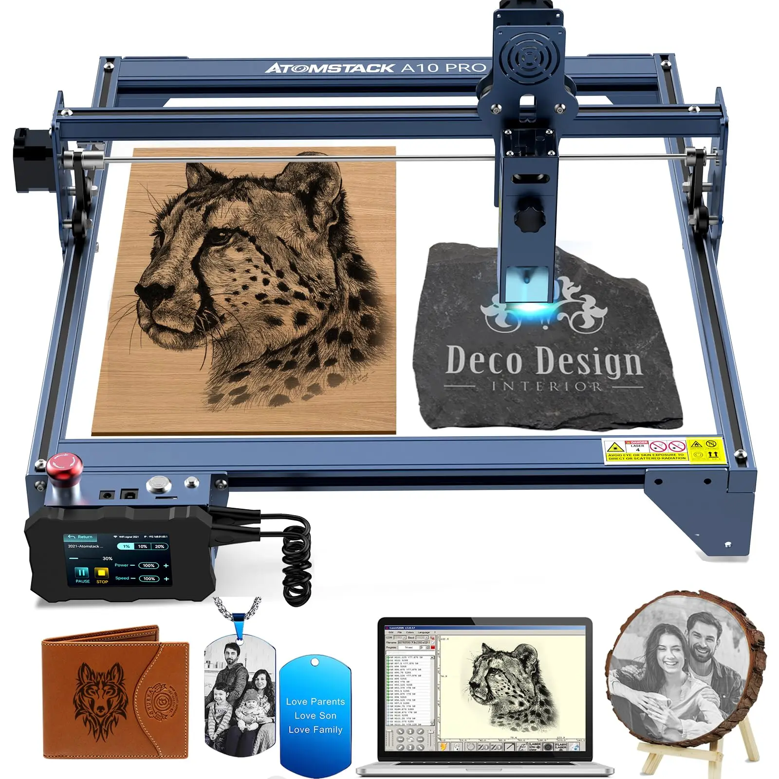 A10 S10 X7 PRO 50W Laser Engraving Machine Offline CNC Cut DIY Engraver High Precision for Metal Wood Glass Ceramic