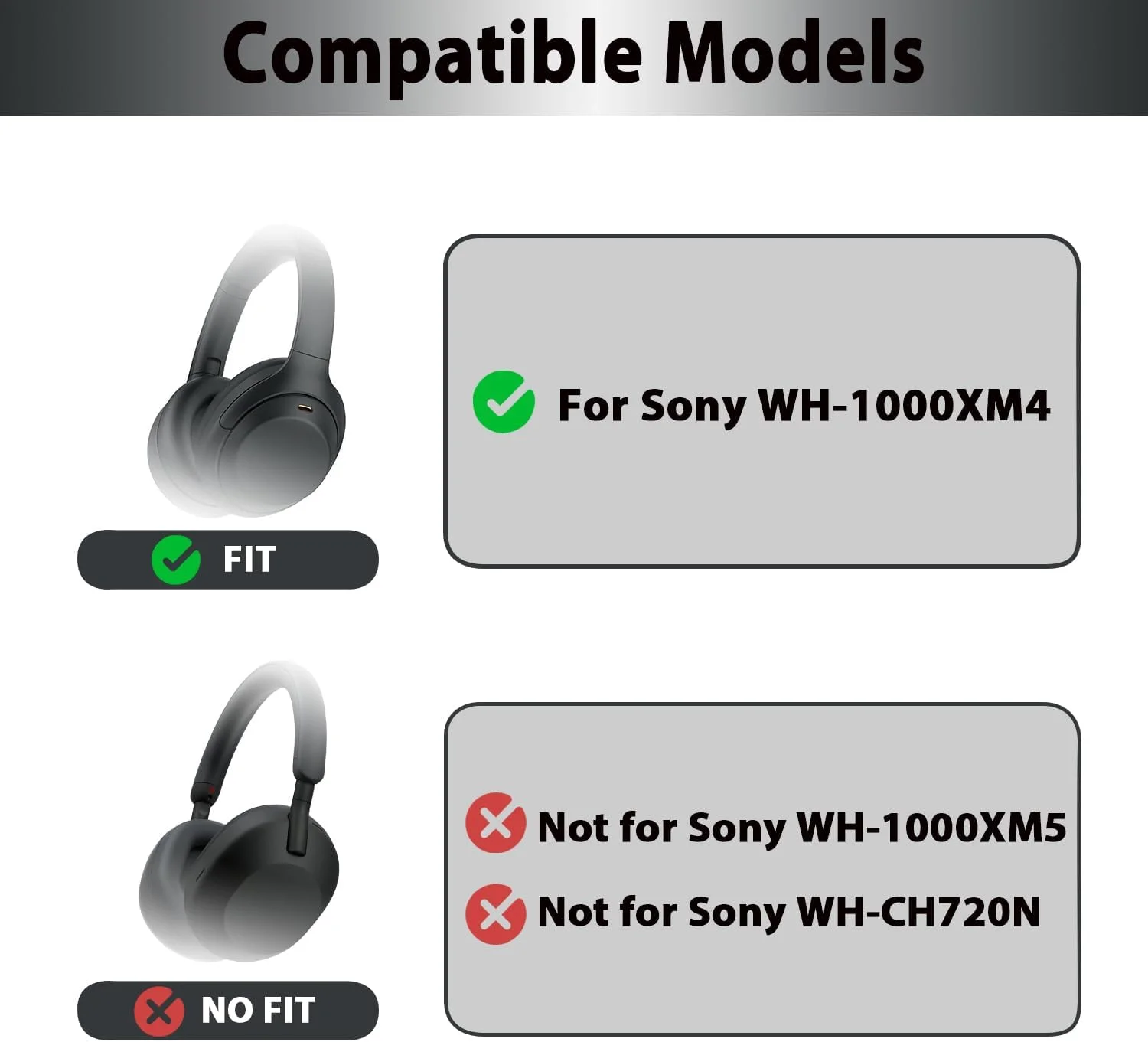 Premium Replacement Ear Cushions - Soft Memory Foam Pads