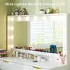 Makeup Vanity Desk with Lights & Large Mirror, 39.3in Vanity Desk with Mirror and Lights, 3 Lighting Color Adjustable, 5 Drawers 4