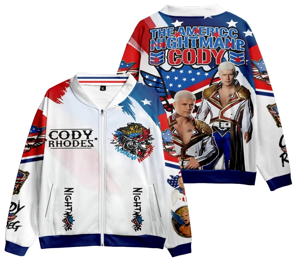Cody Rhodes jackets Thin baseball Jacket Casual Fashion Pullovers ...