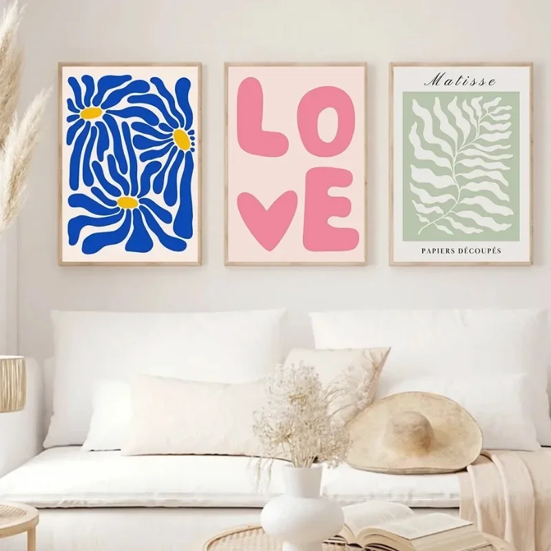 Poster Artistico con Fiori Astratti su Tela Decorativo - immagine 4