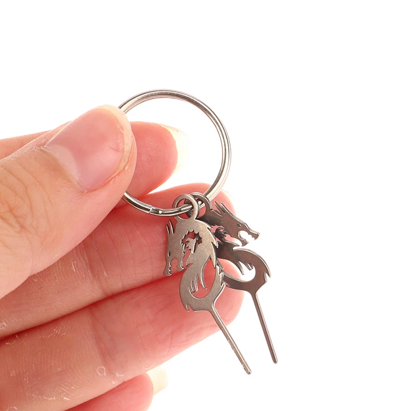 Chinese Dragon Stainless Steel Sim Card Tray Extended Thimble For Mobile Phone Sim Card Tray Pin Needle Key Tool
