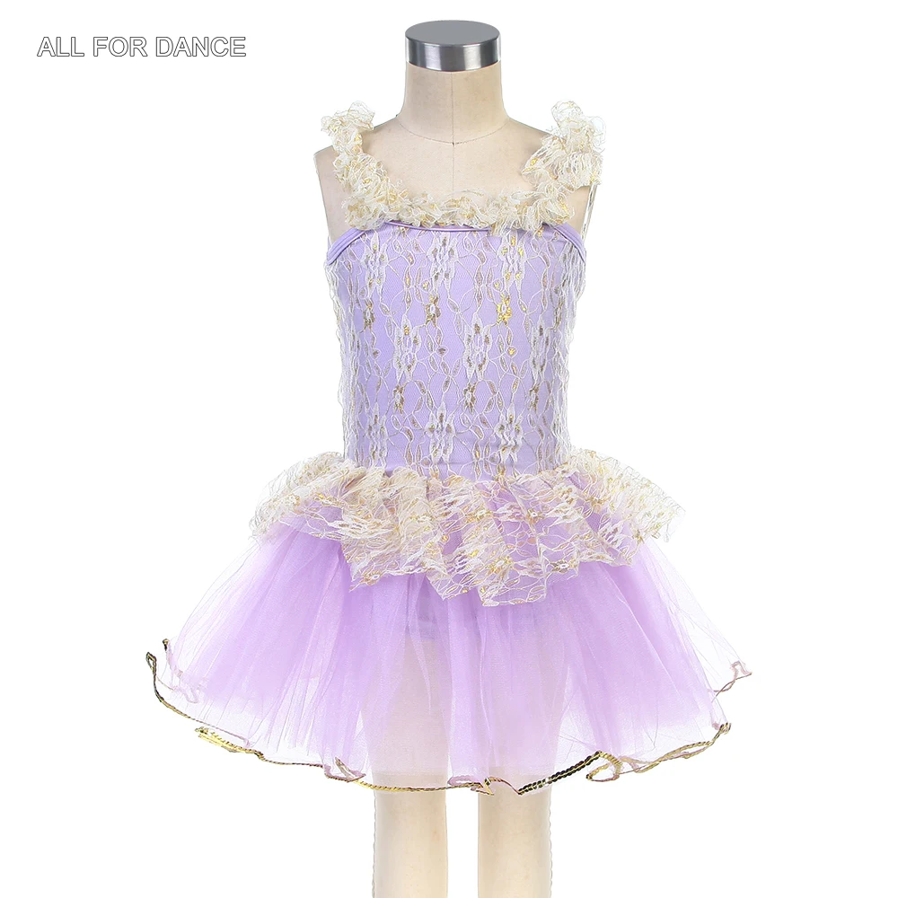 

17079 Lilac Color Ballet Tutu Dress Kids Ballet Costumes Girls Leotard Tutu Skirt Girls Ballerina Stage Performance Costumes