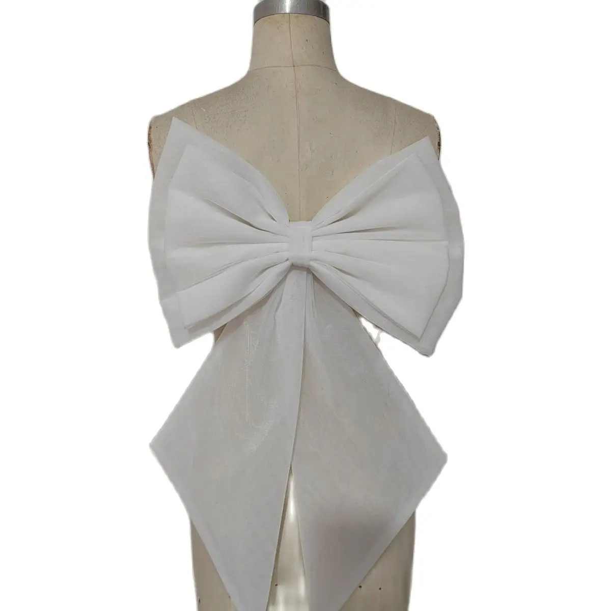 Seperate Ivory Organza Bow Appliques Wedding Dress Knots White Removeable Bride Dresses Knots With Ribbon