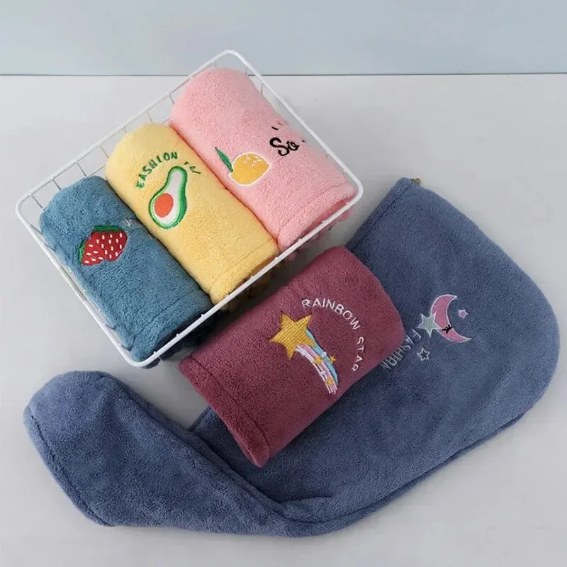 Super Absorbent Hair Hat Quickly Dry Soft Towels Bathroom Women Head Towels Girls Cute Hair Towel Hair Dry Wrap Bonnets