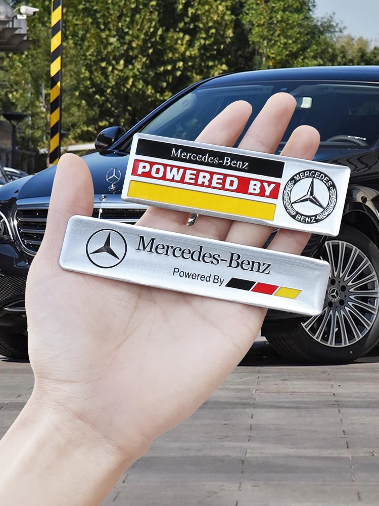 1Pcs 3D Metal Stickers Car Body Trunk Decal For Mercedes Benz AMG