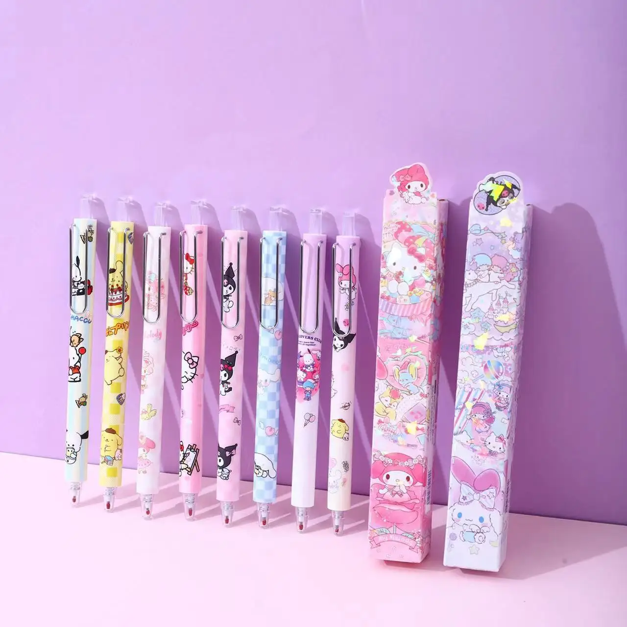 

Sanrioed Kawaii аниме мультфильм серия Sanrio Kulomi melody глухая коробка Ins Kuromi Cute глухая коробка нейтральная ручка