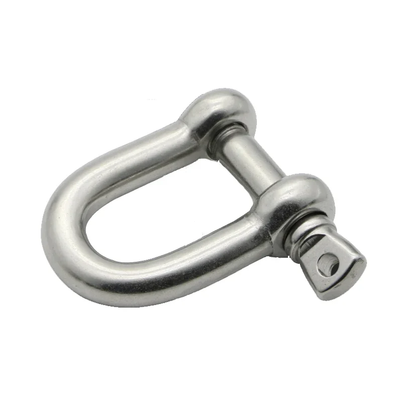 

1pcs M4 M5 M6 M8 M10 D-type clamp 304 stainless steel unloading hook horseshoe shackle wire rope lock chain connecting buckle