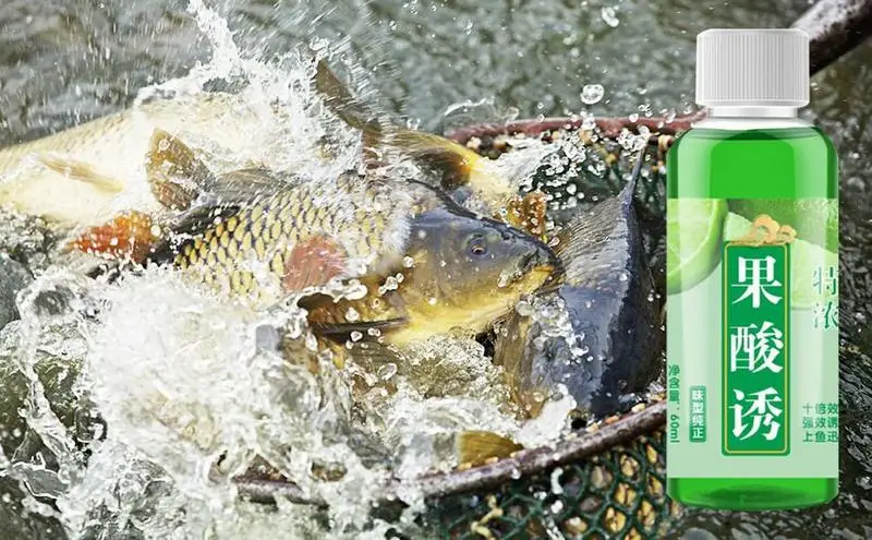 

Scent Fish Attractants For Baits 60ml Fruit Acid Fish Bait Attractant Enhancer Safe Natural High Concentration Effective Bait