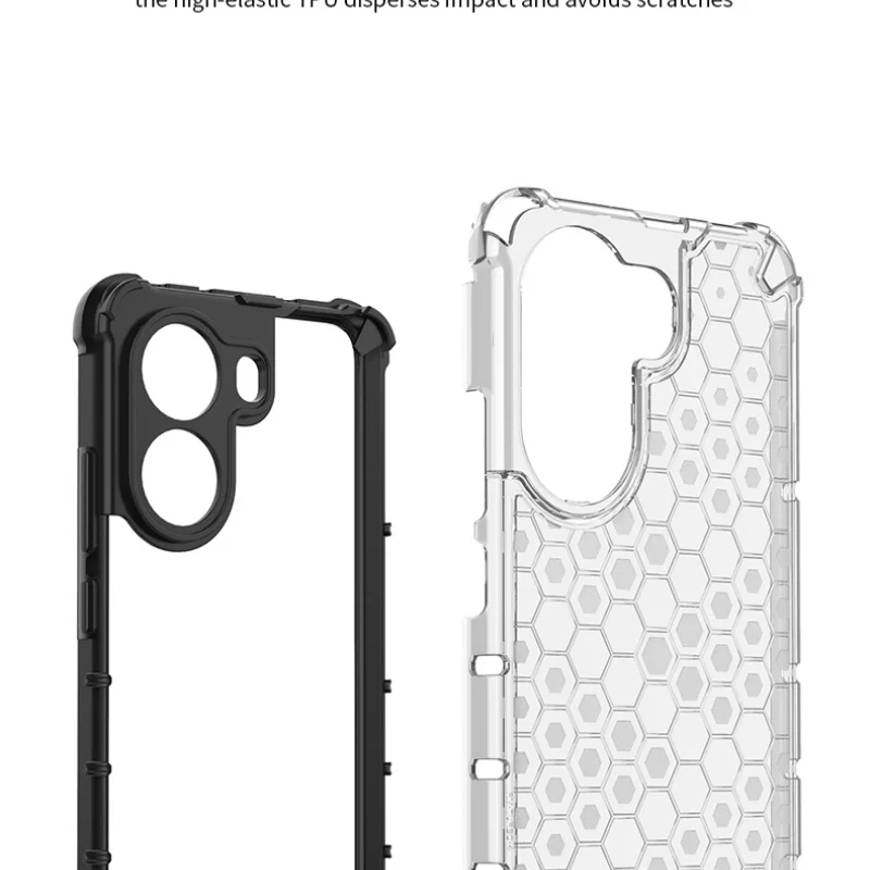 Honeycomb Style Armor Shockproof Case For Xiaomi Poco X7 Pro Redmi Turbo 4 5G TPU Frame Hard Plastic 2 in 1 Phone Cover Fundas