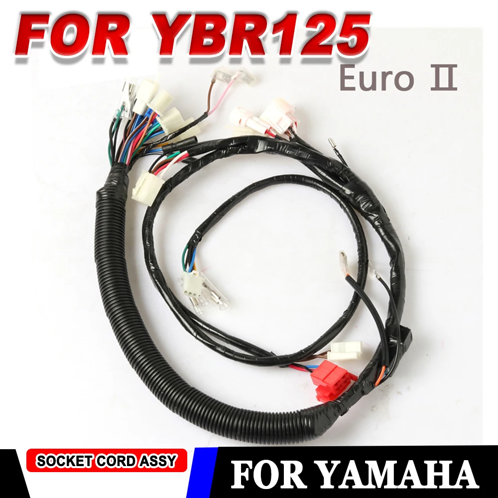 

Motorcycle Socket Cord Assy Circuit Cable Complete For YAMAHA YBR125 YBR YB 125 Electric Full Vehicle Wiring Harness Line