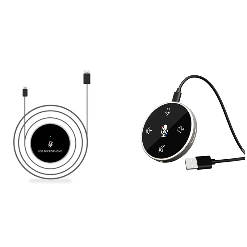 

USB Desktop Microphone Studio Professional Omnidi Rectional Mic With Speaker For PC Video Meeting Game Conference(B)