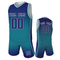 Short de maillot de basket-ball personnalisé bleu fondu pour enfants, uniforme de basket-ball personnalisé pour jeunes avec nom de l'équipe et numéro, cadeau pour Fans de garçons 3