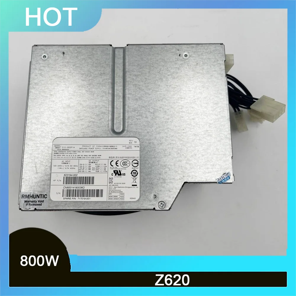 For Workstation Power Supply for HP Z620 717019 001 623194 002 S10 800P1A 800W 100 Tested